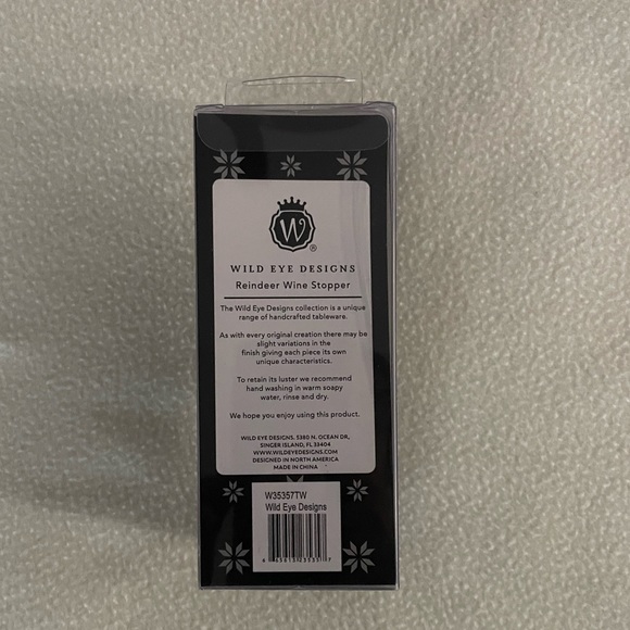 NIB - Wild Eye Designs Reindeer Wine Bottle Stopper - Picture 4 of 6